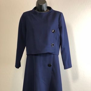 60’s Style Vintage Navy Shift Dress